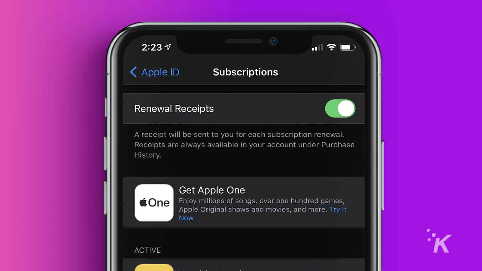 apple one subscription