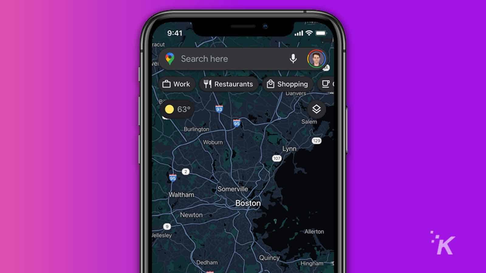 google maps dark mode