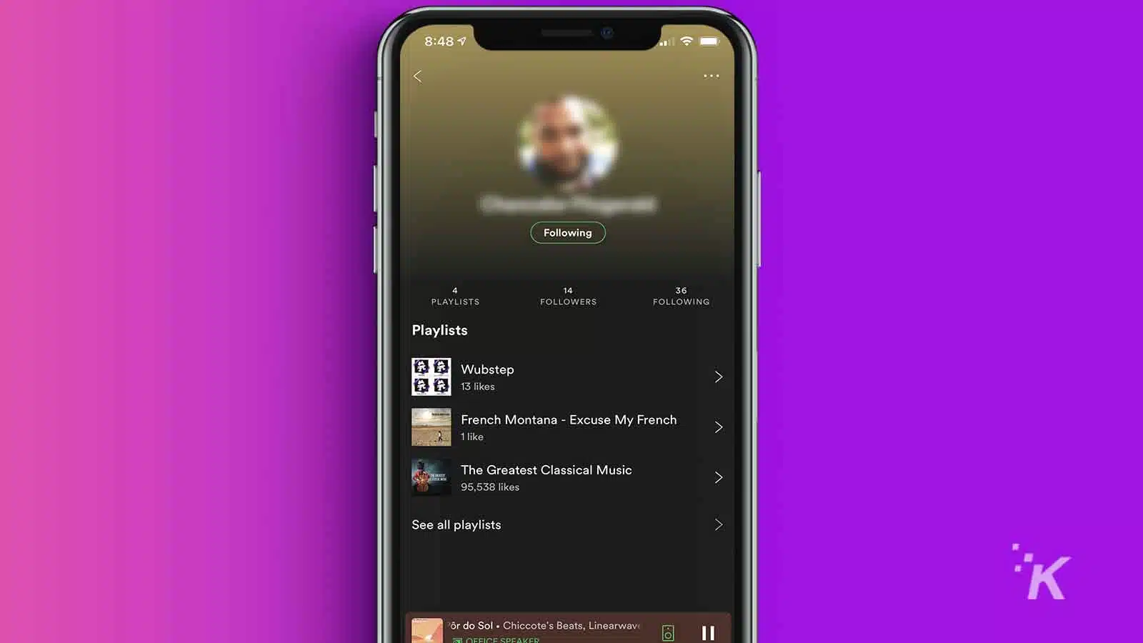 how to block someone on spotify