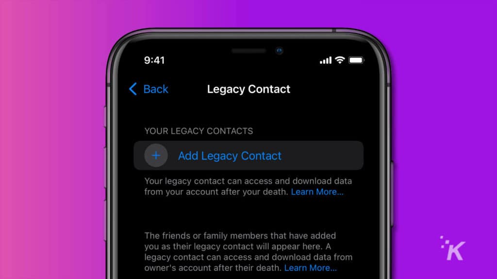 Ios legacy contact add page