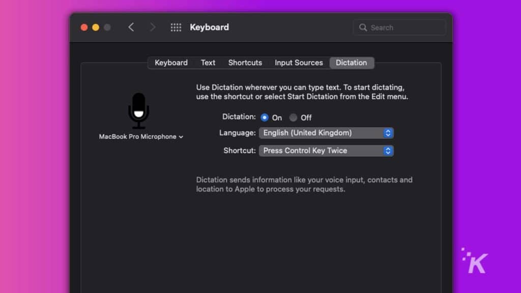 macos monterey dictation tool