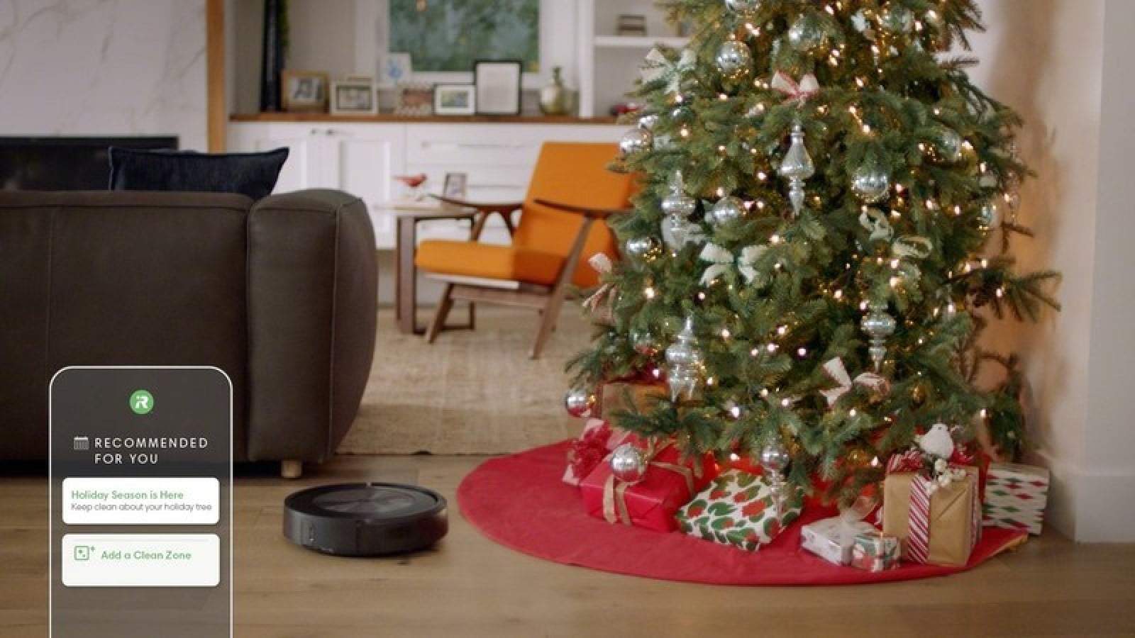 Irobot roomba j7 avoiding a holiday tree