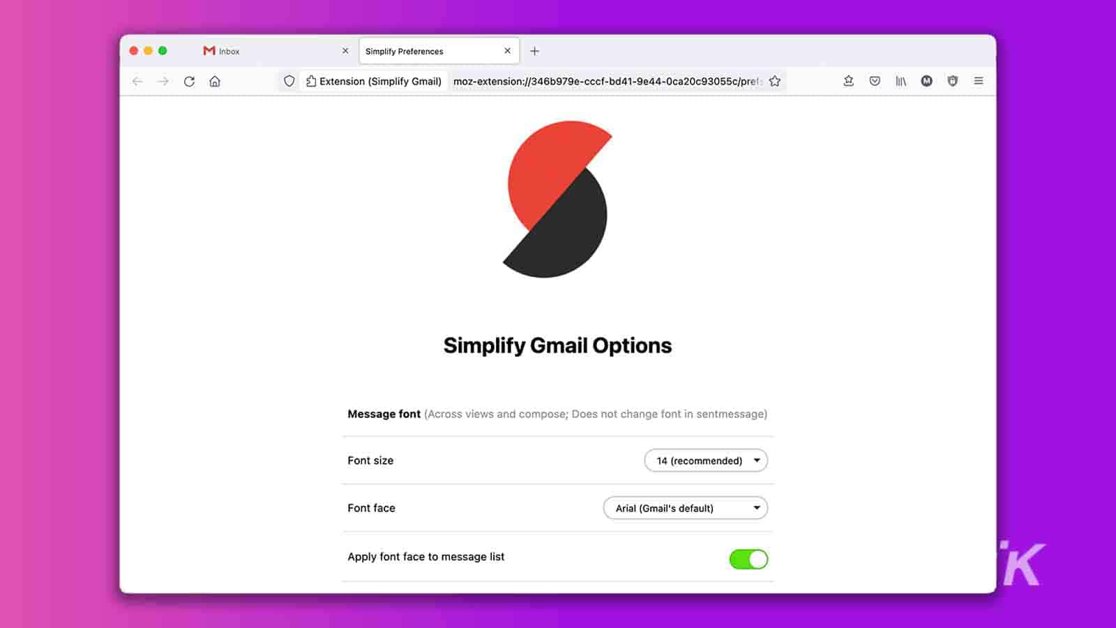 Simplify gmail client