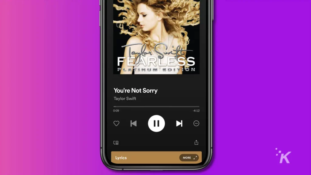 spotify app lyrics