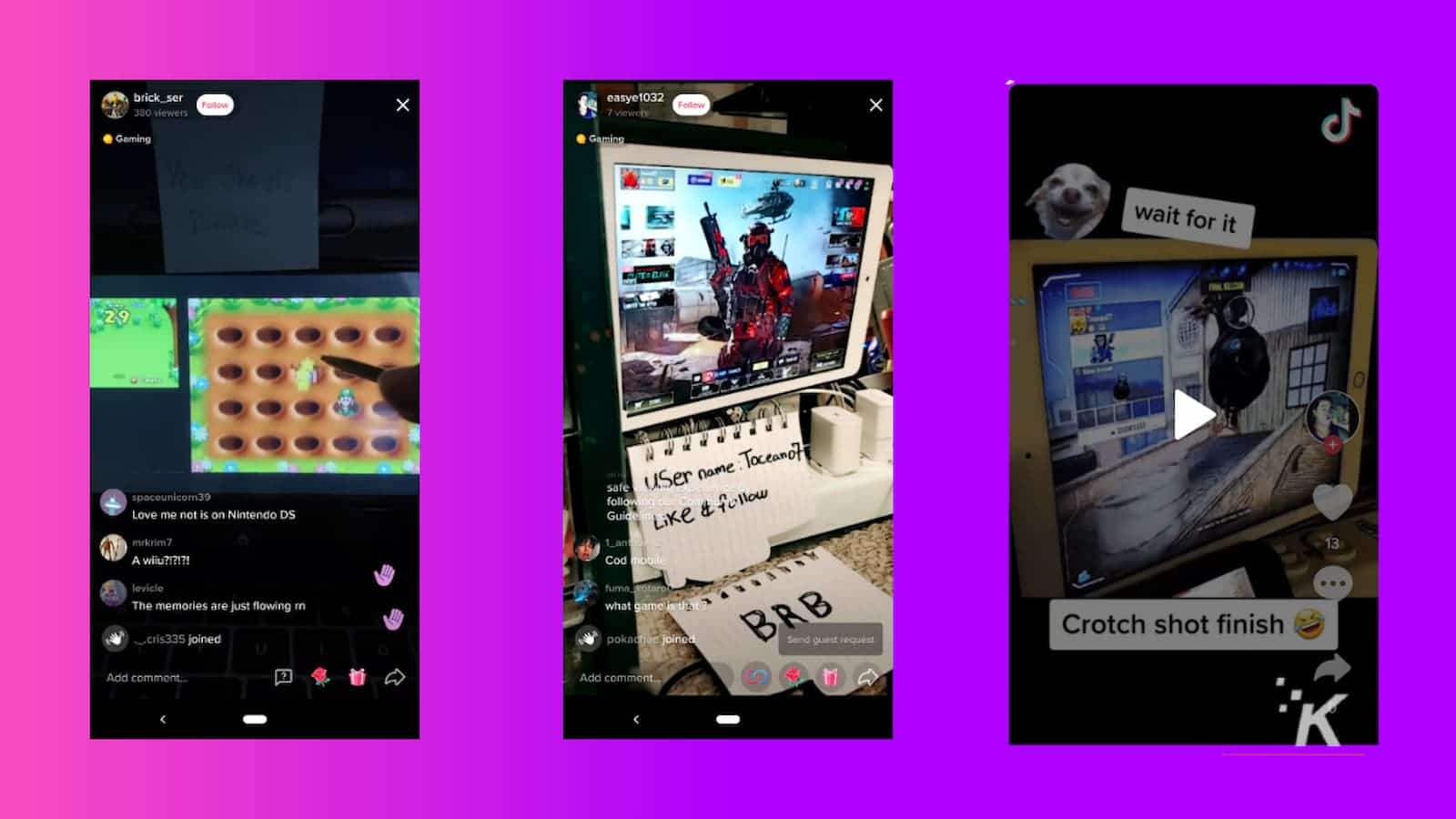 TikTok has home to several makeshift gaming live streamers