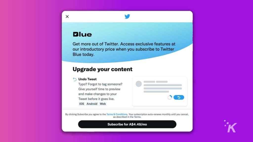 how to sign up for twitter blue