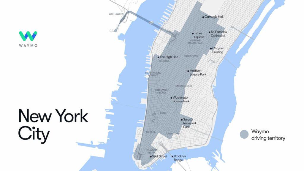 Waymo nyc map