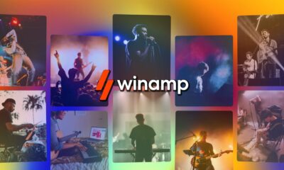 winamp name over images of concerts