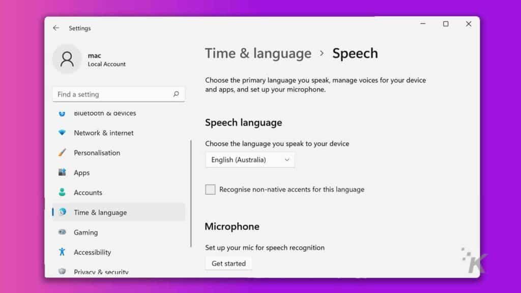 language settings voice to speech windows 11