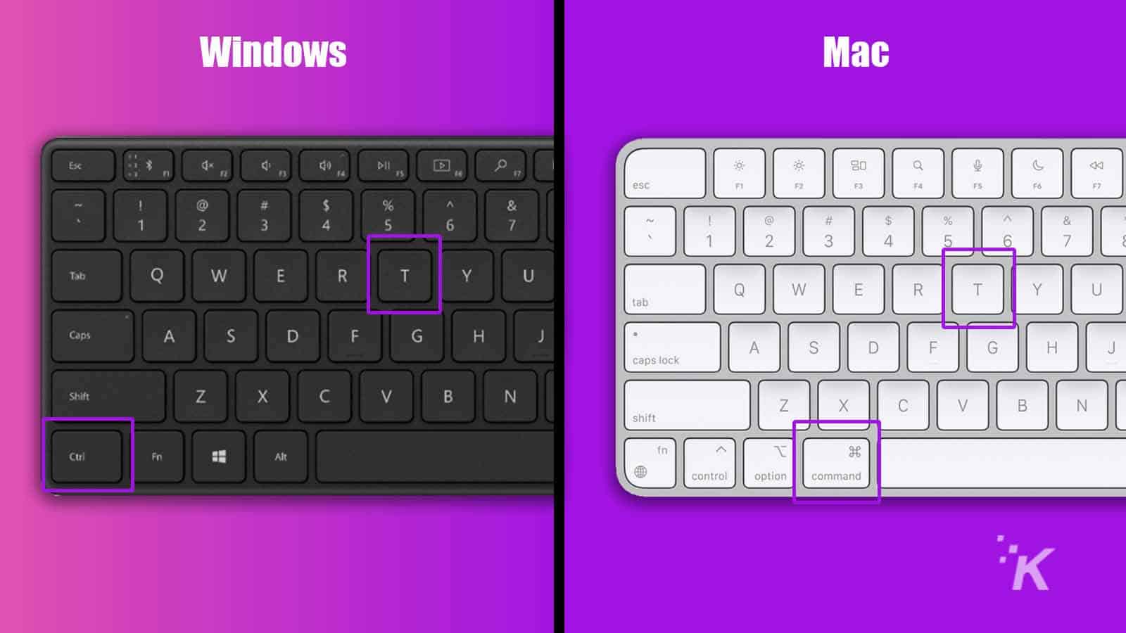 Open a new tab keyboard shortcut