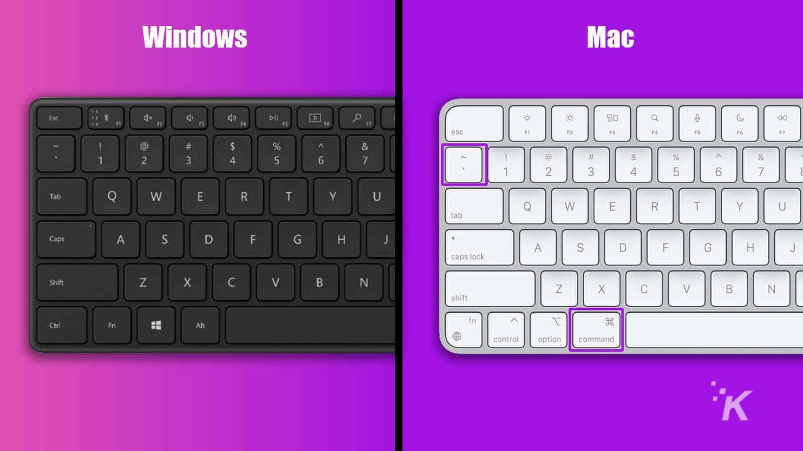 windows mac shortcut keys