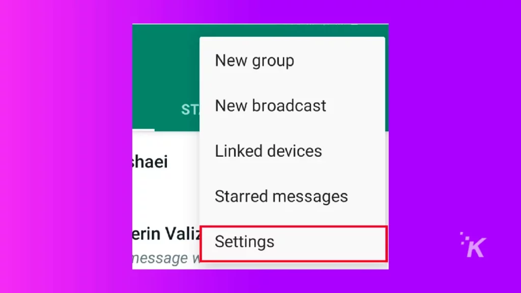 \WhatsApp settings