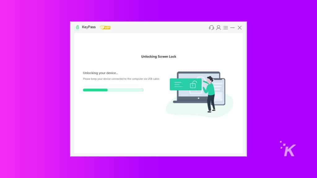 StarzSoft KeyPass Installation 8 Screen Lock