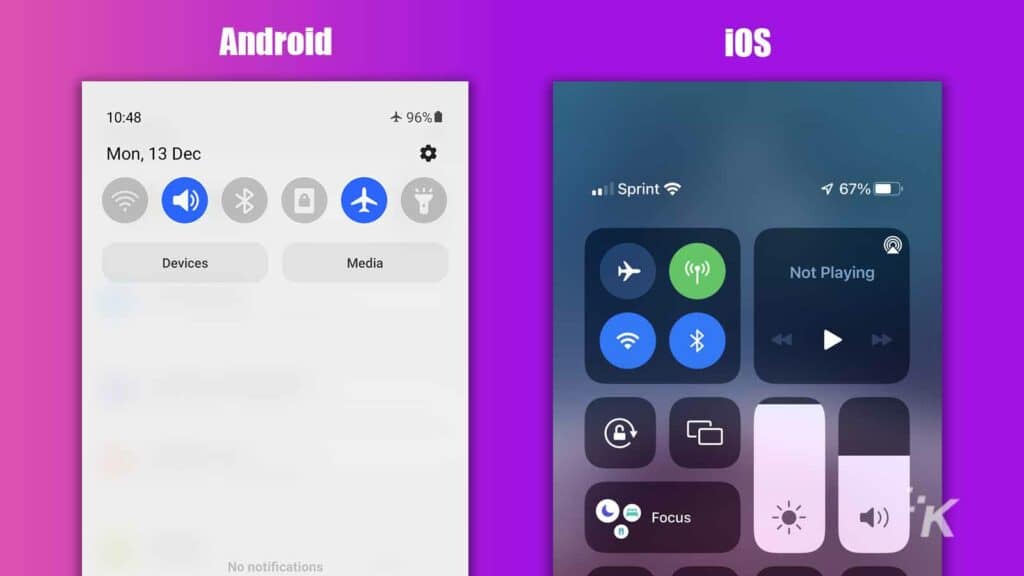 airplane mode on android and ios