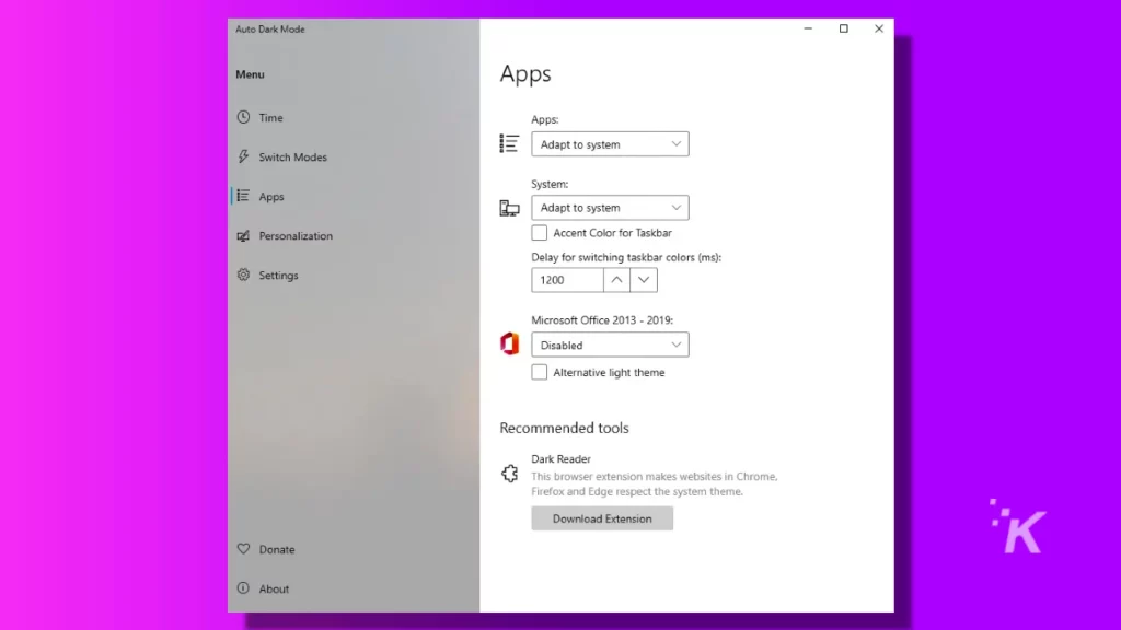 auto dark mode apps