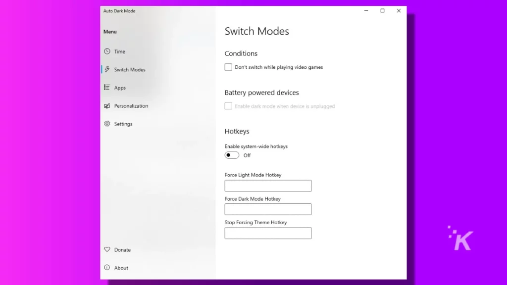 auto dark mode windows 11 modes