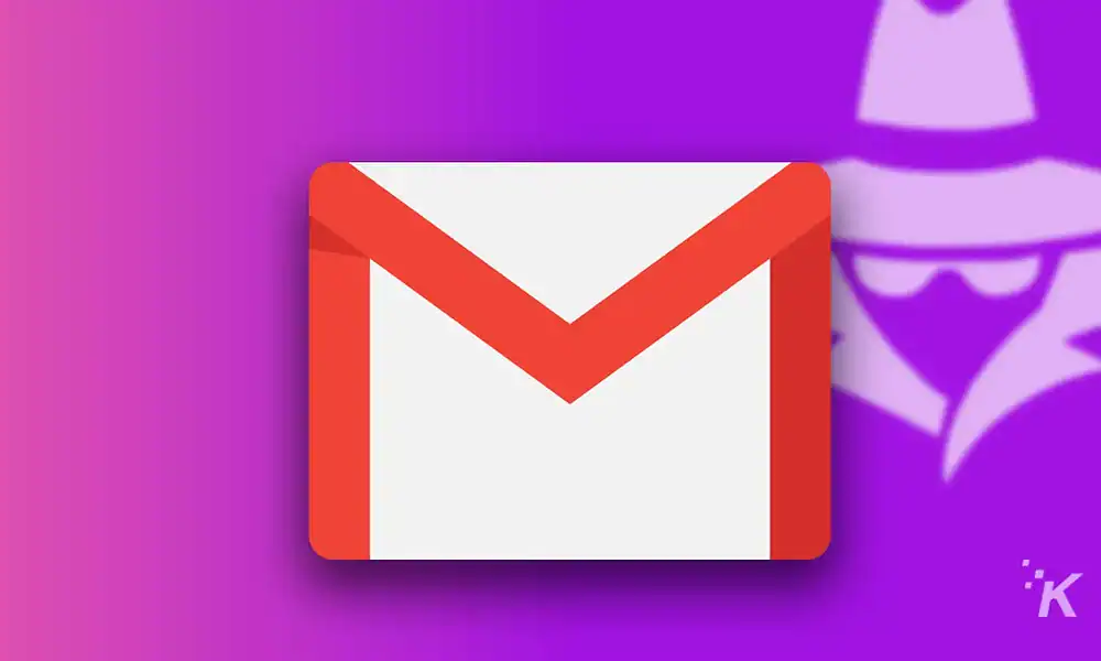 gmail logo with hacker