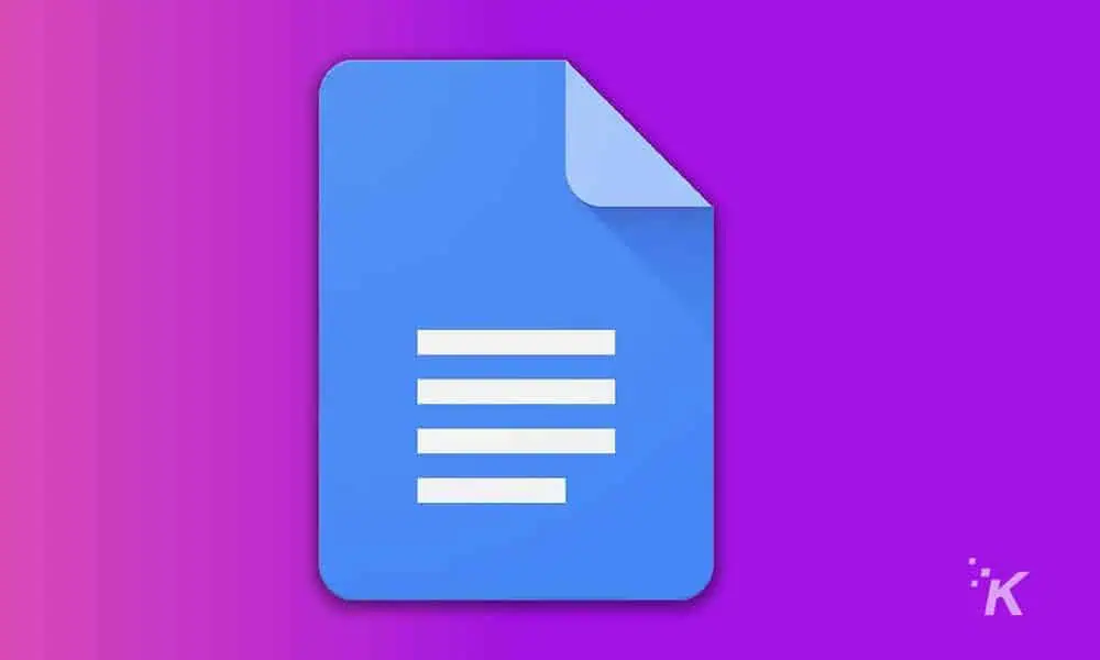 google docs logo purple background