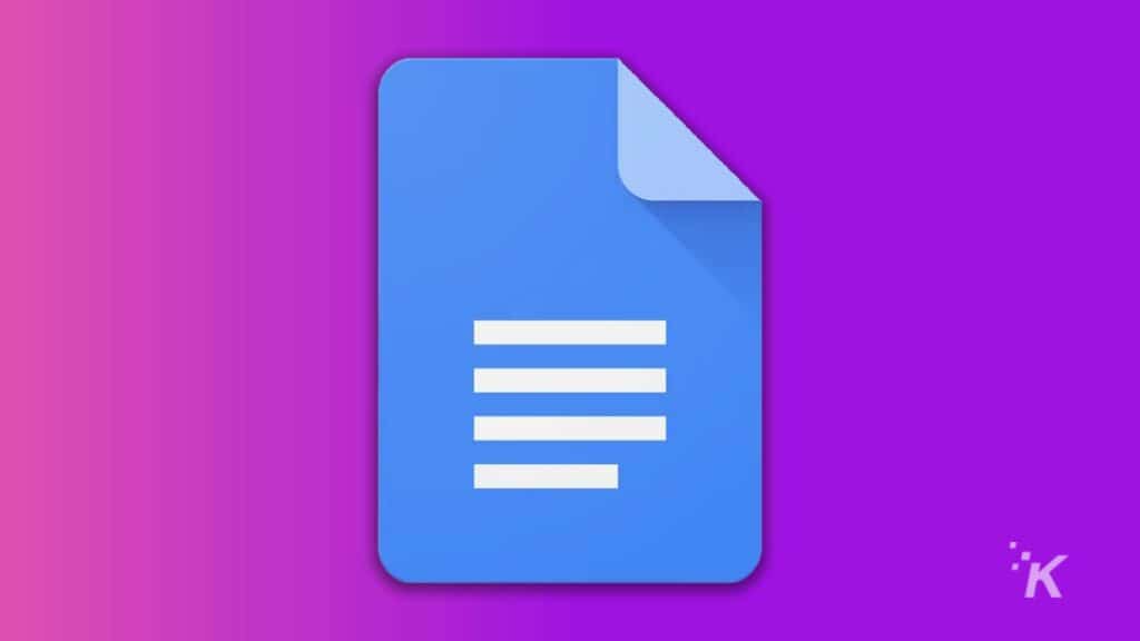 Google docs logo purple background