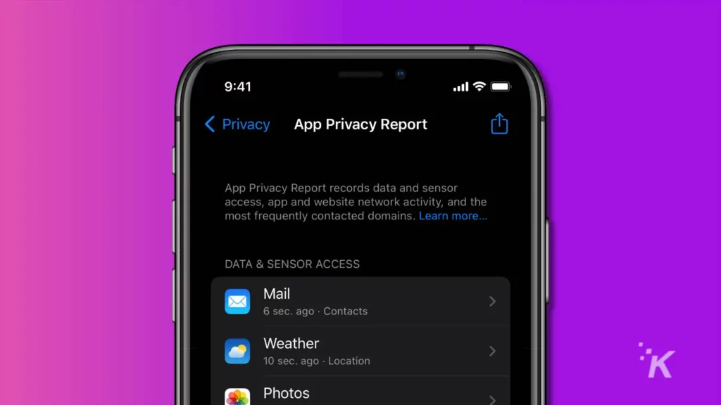 Ios 15. 2 app privacy report