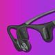 mojo2 bone conduction headphones on a purple background