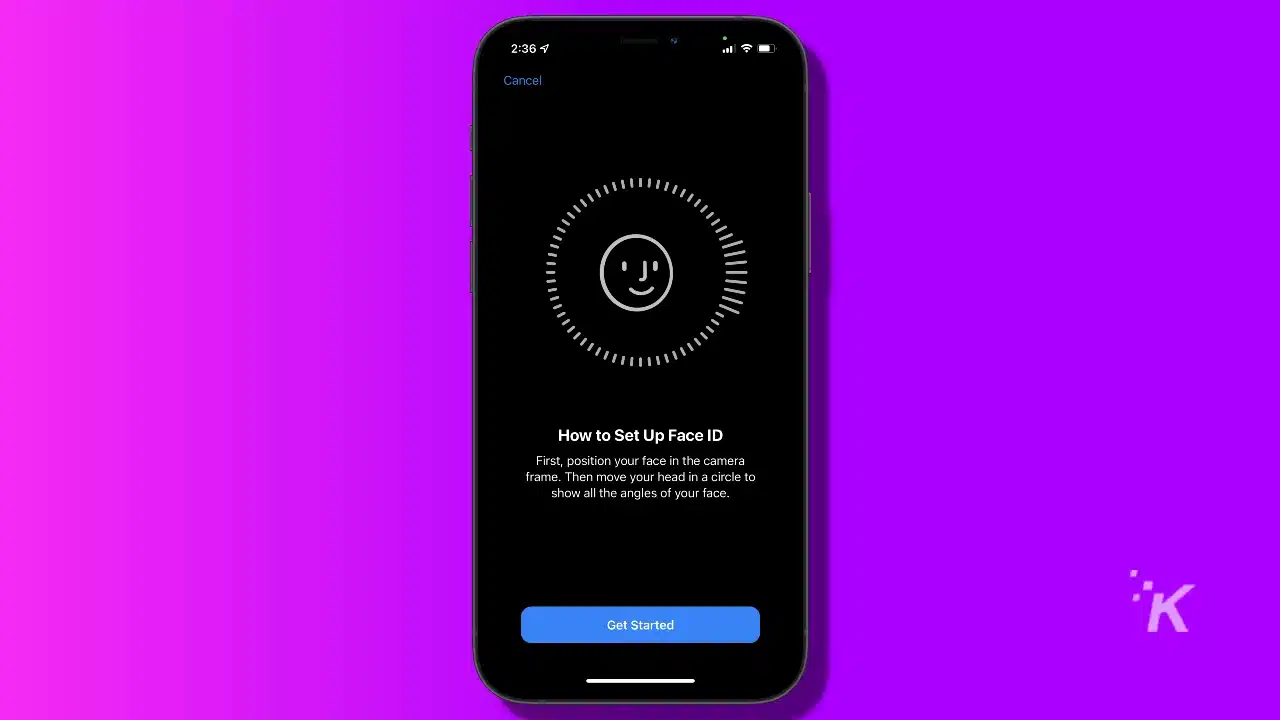 alternate appearance face ID setup