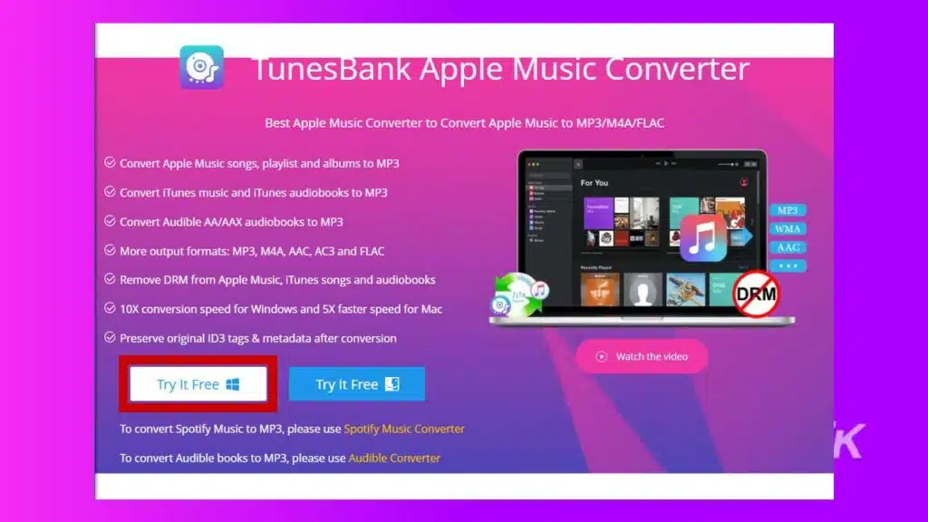 Downloading TunesBank