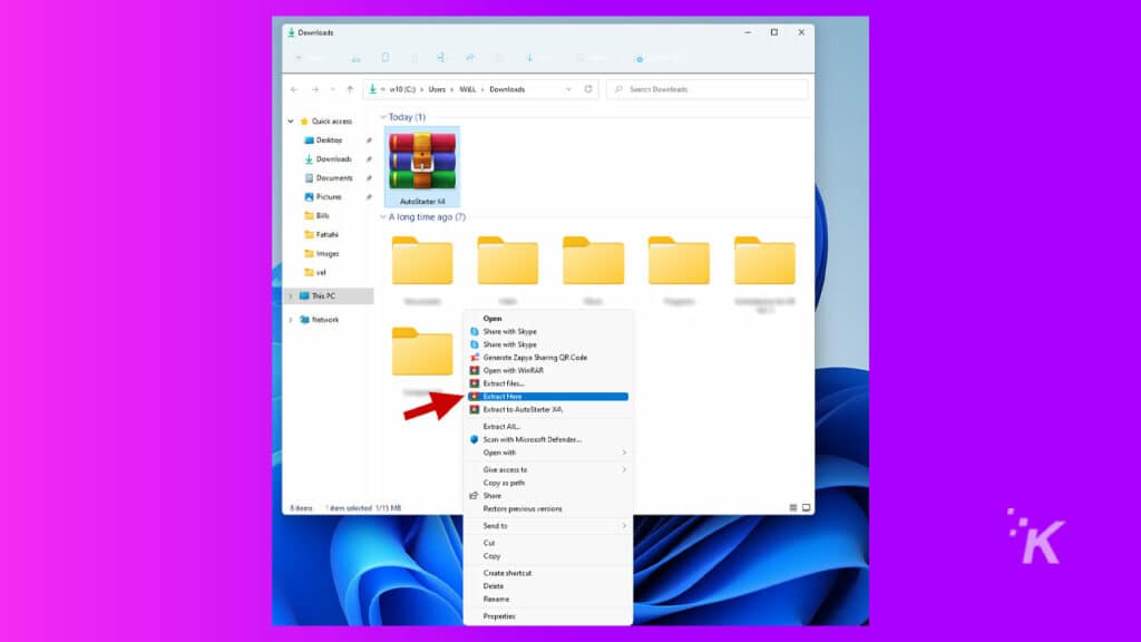 Extract AutoStarter x4 to be able to Open Multiple Websites with a Shortcut in Windows 11