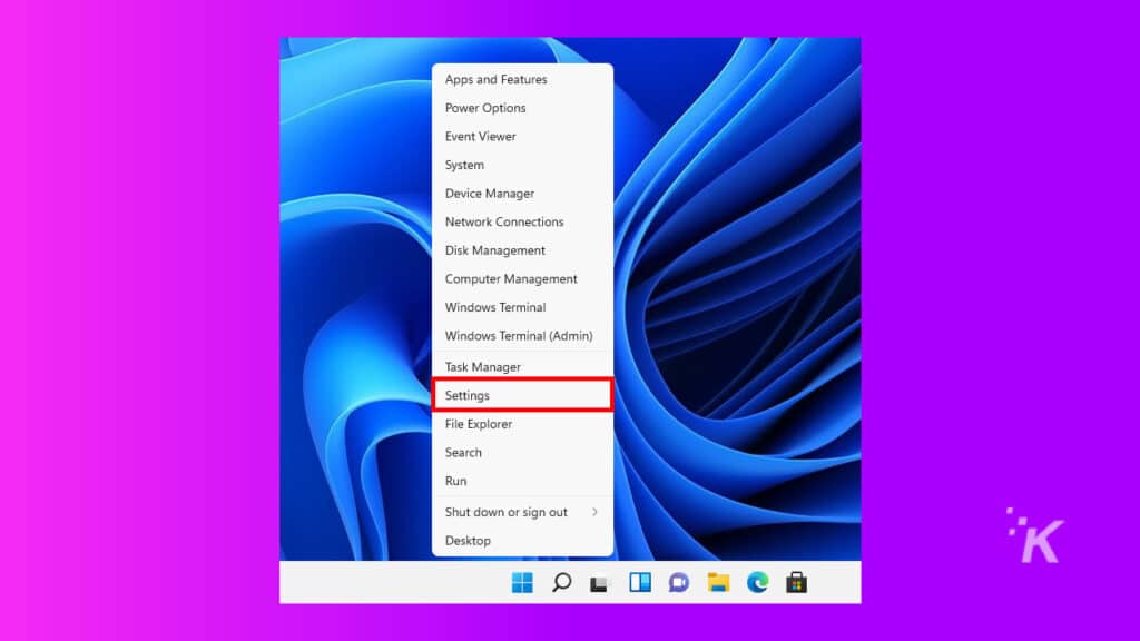 Windows 11 settings