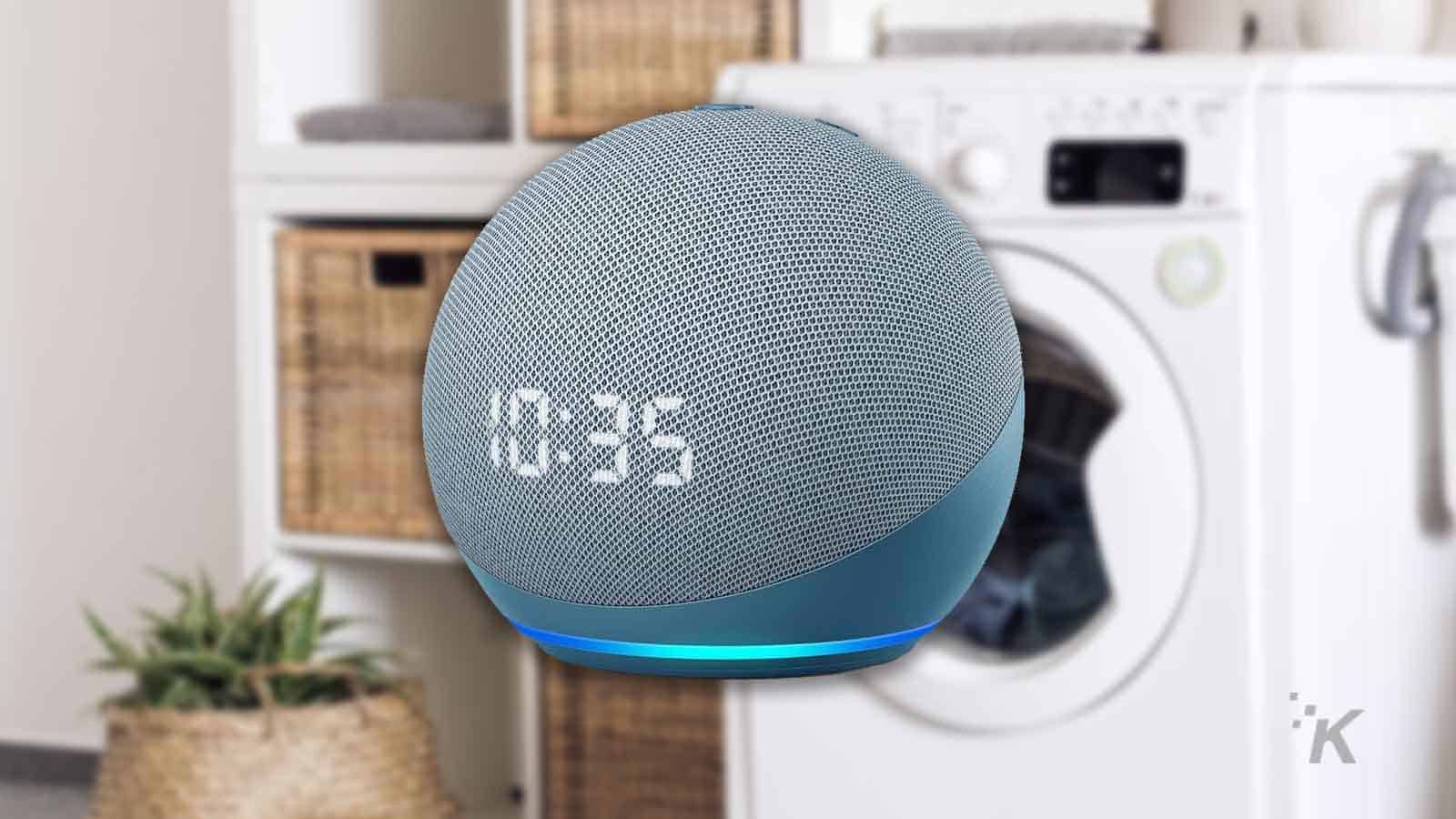 alexa echo on washing machine