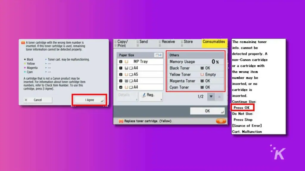 canon break drm on printer