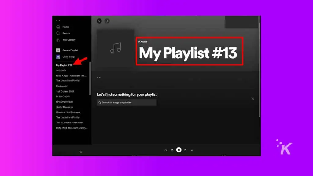 in spotify  tap the playlist to edit it