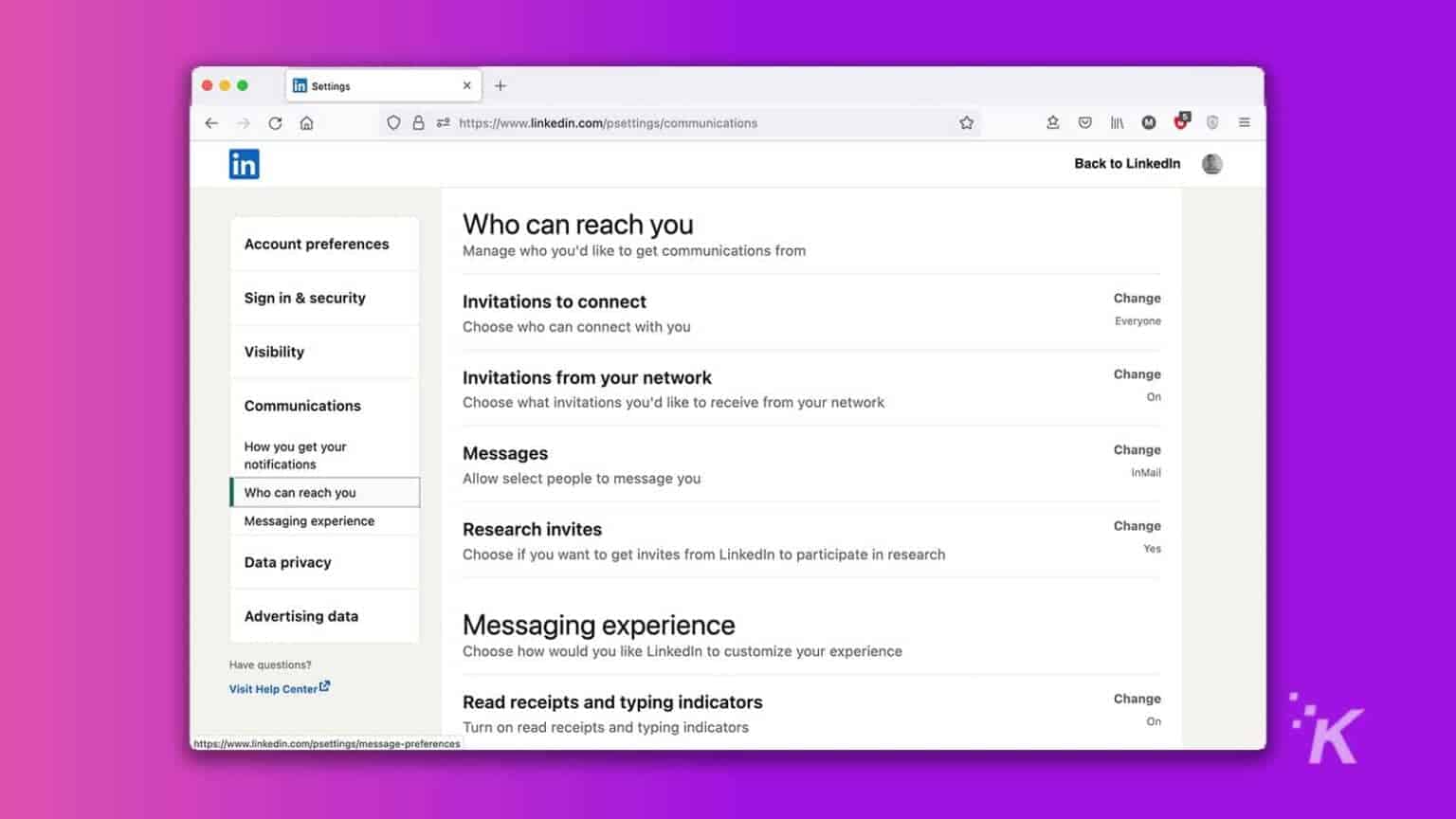 How to stop LinkedIn notifications