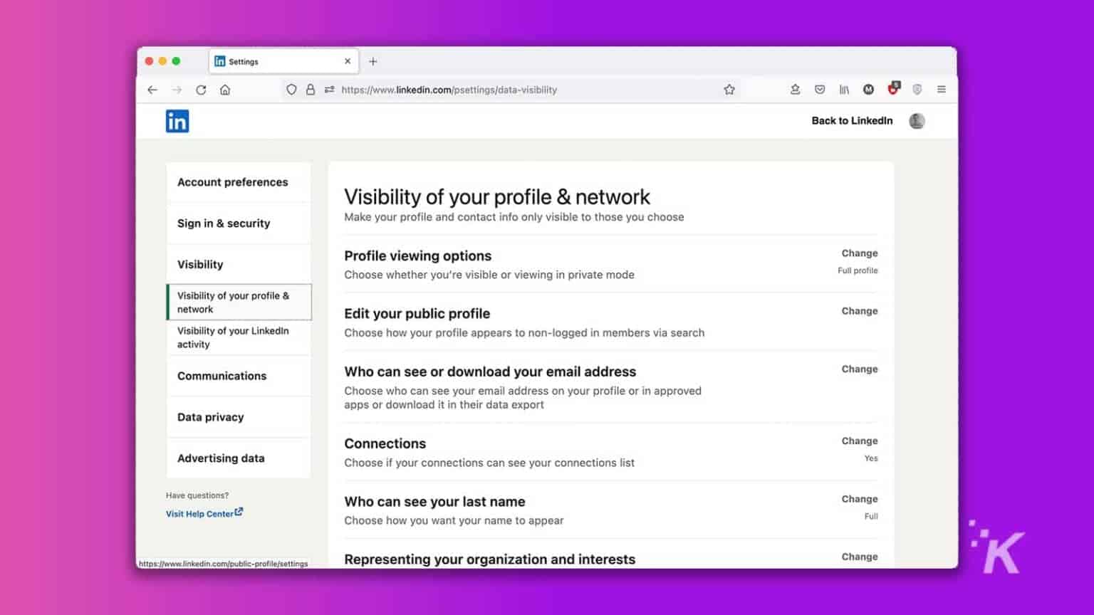 How to stop LinkedIn notifications