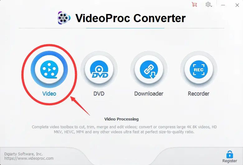 videoproc mp4 to mp3 converter screenshot