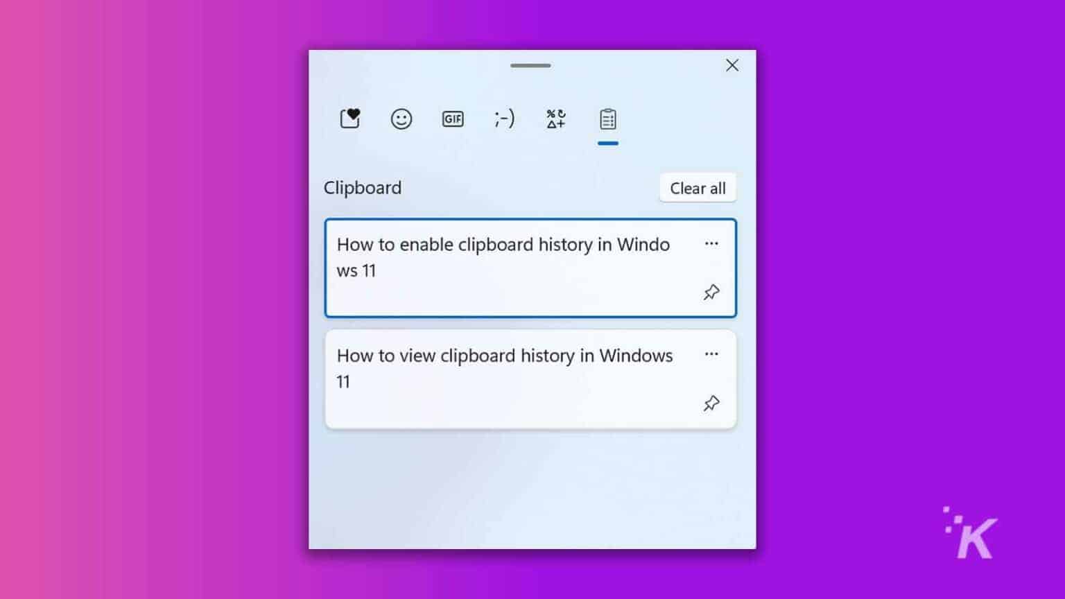 How to use the clipboard manager in Windows 11