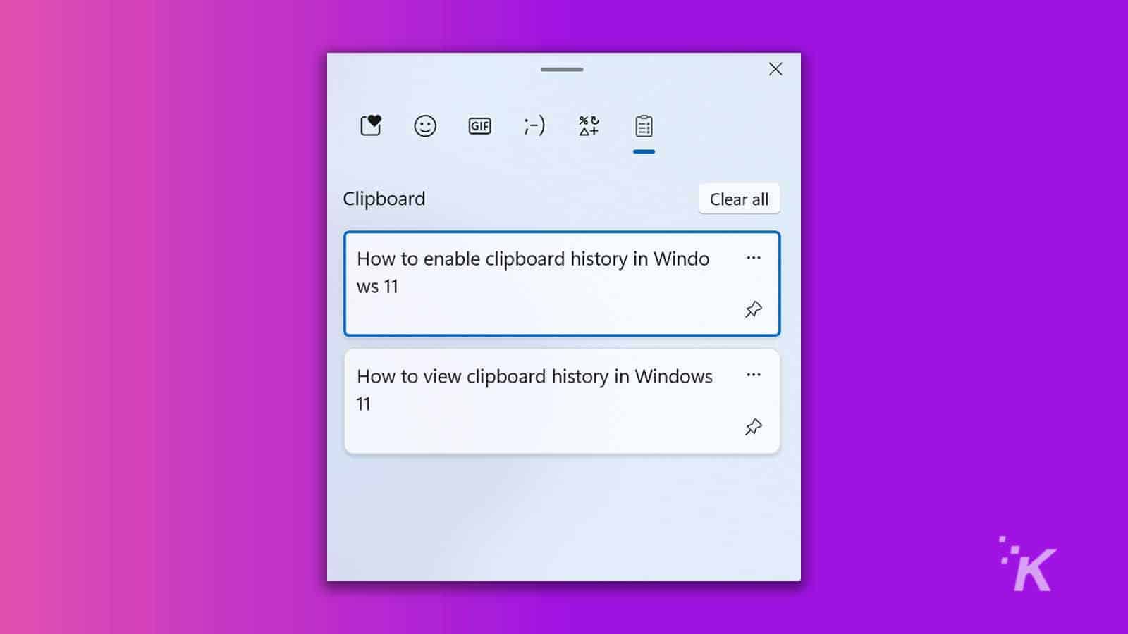 How to use the clipboard manager in Windows 11