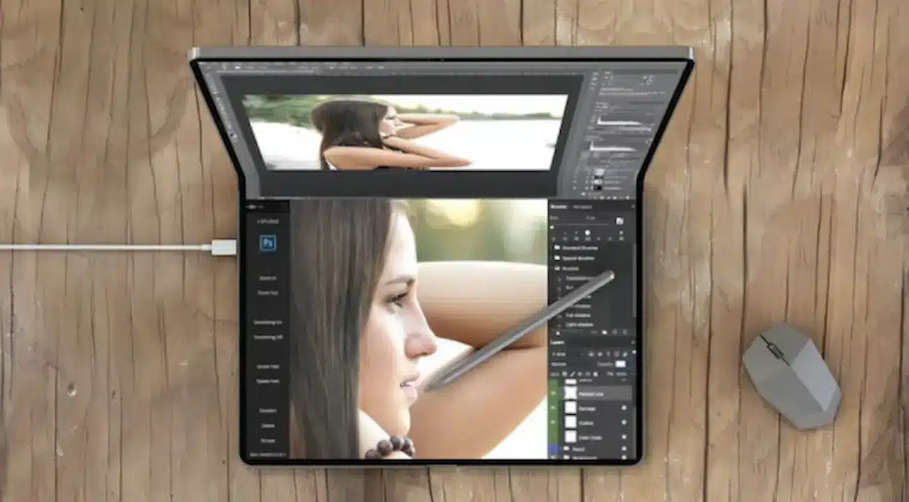 Apple 20-inch foldable macbook concept