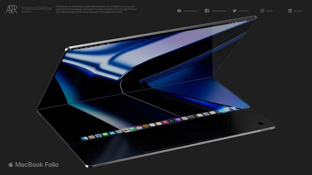 render of rumored apple foldable