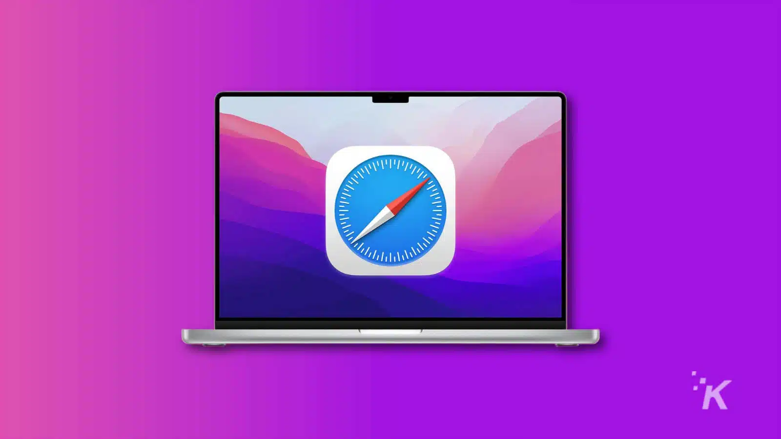 apple safari browser icon on a macbook screen