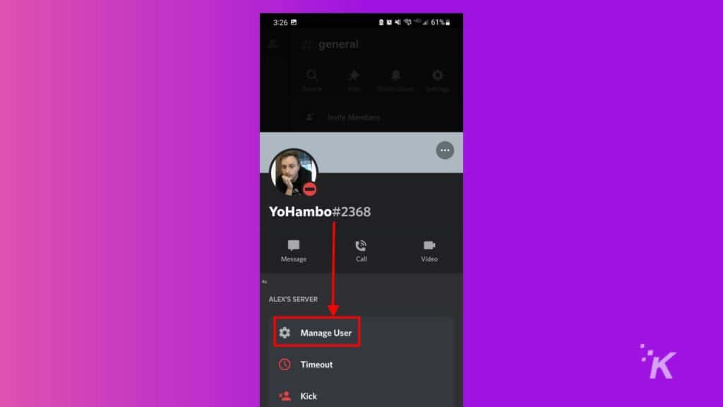 discord manage members mobile