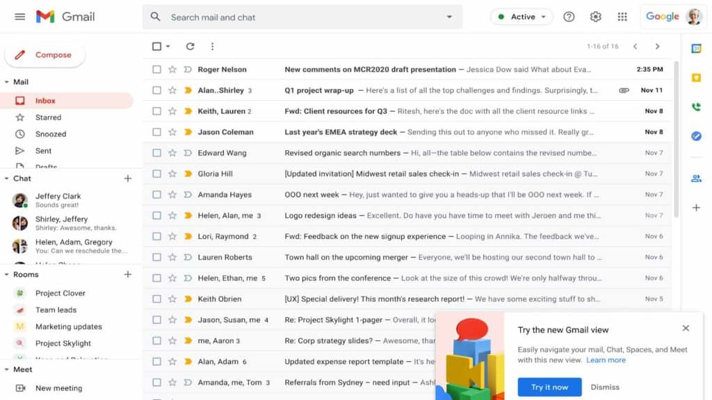 gmail new ui update