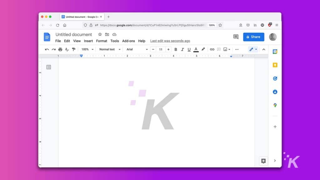 How to watermark a document in Google Docs