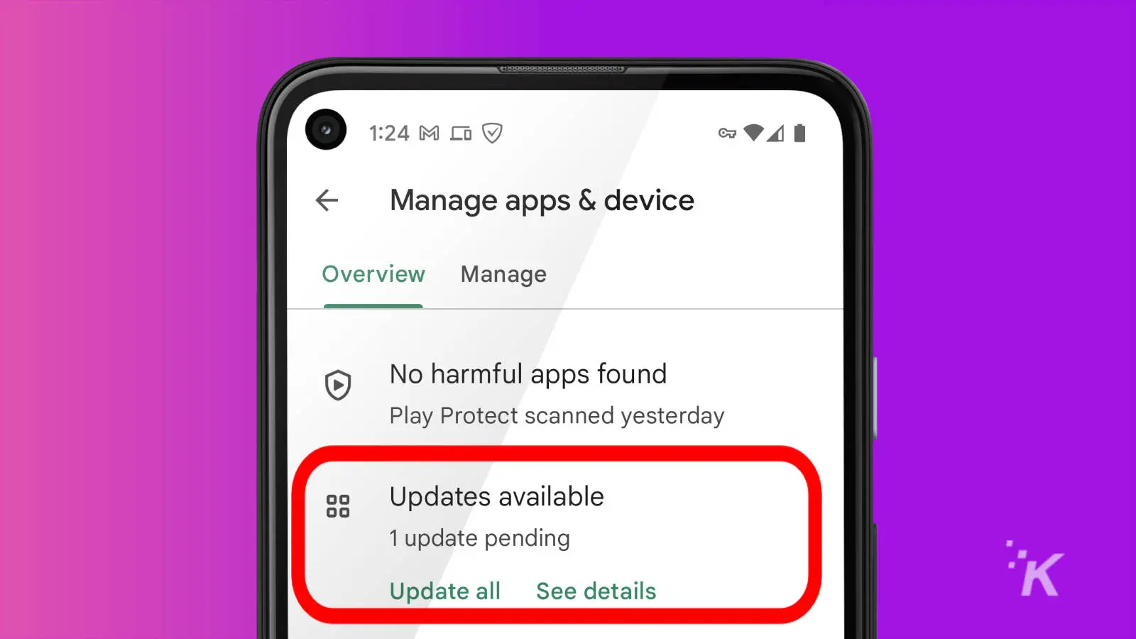 google play store updates pending