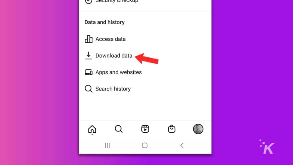 how to download your data on instagram