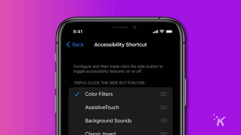 Raccourci D'Accessibilité Ios