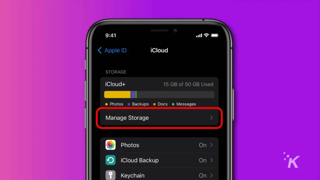 ios icloud manage storage