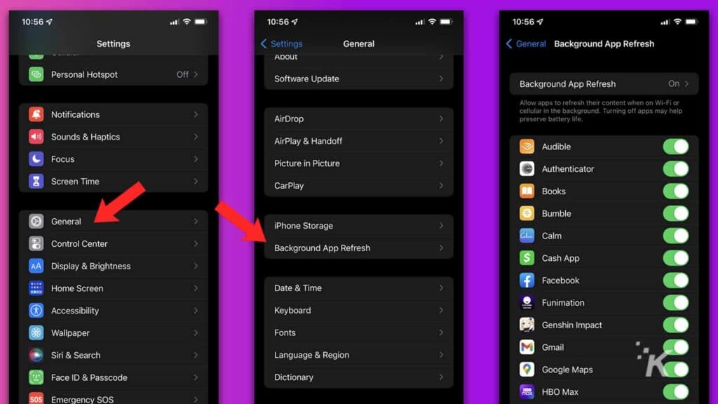 how to refresh apps on iphone