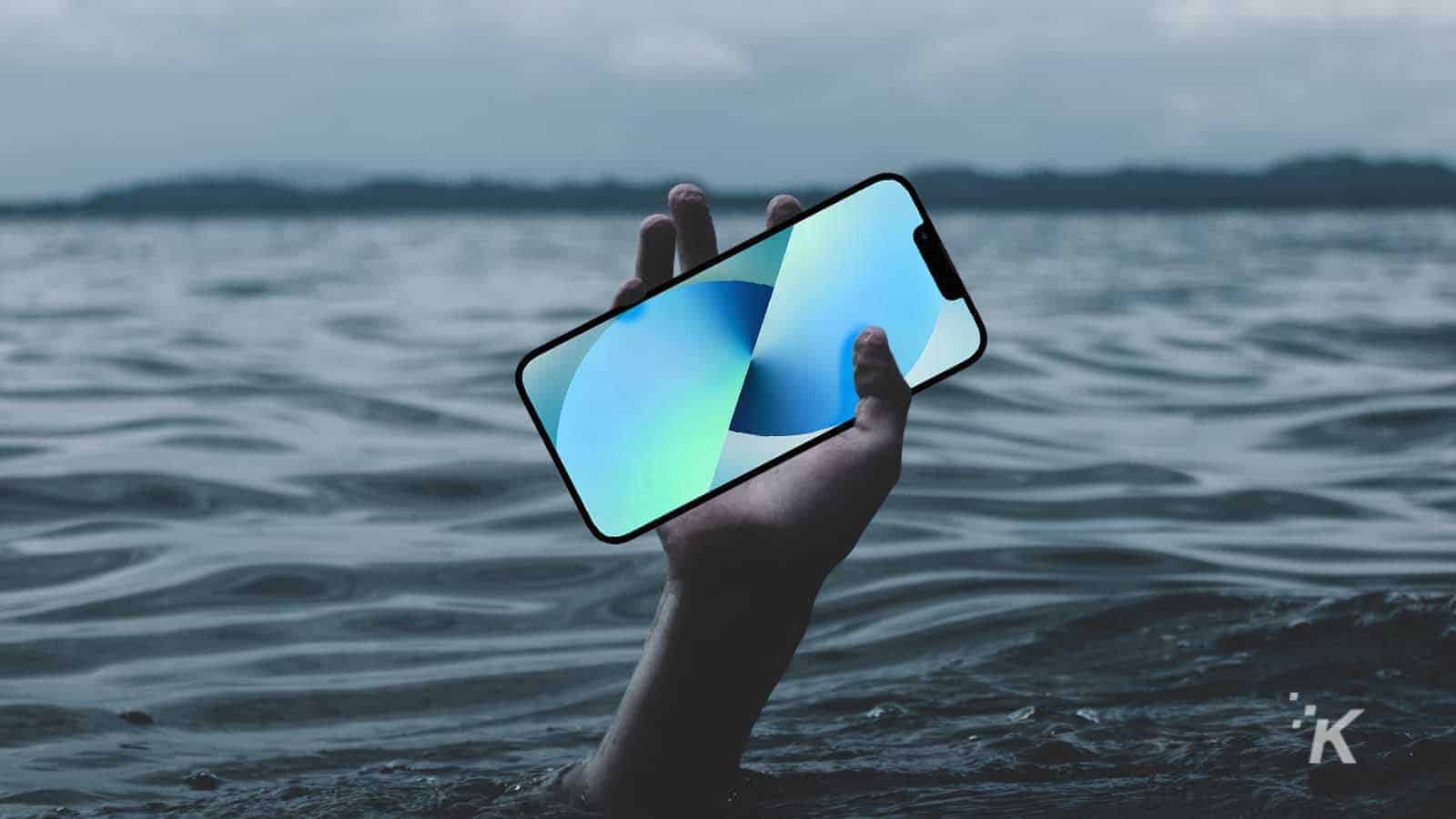 iphone in water