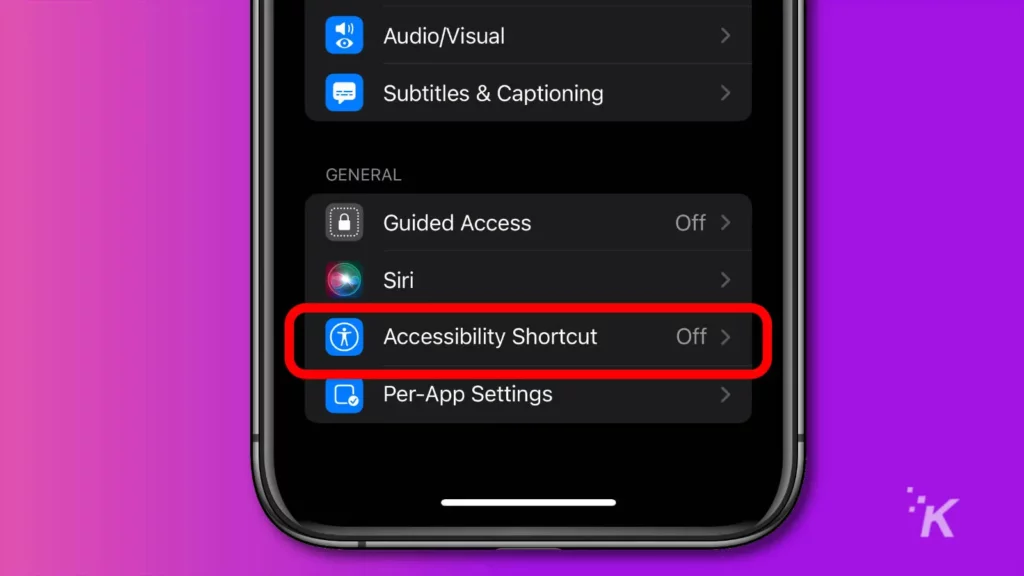 Raccourci D'Accessibilité Iphone